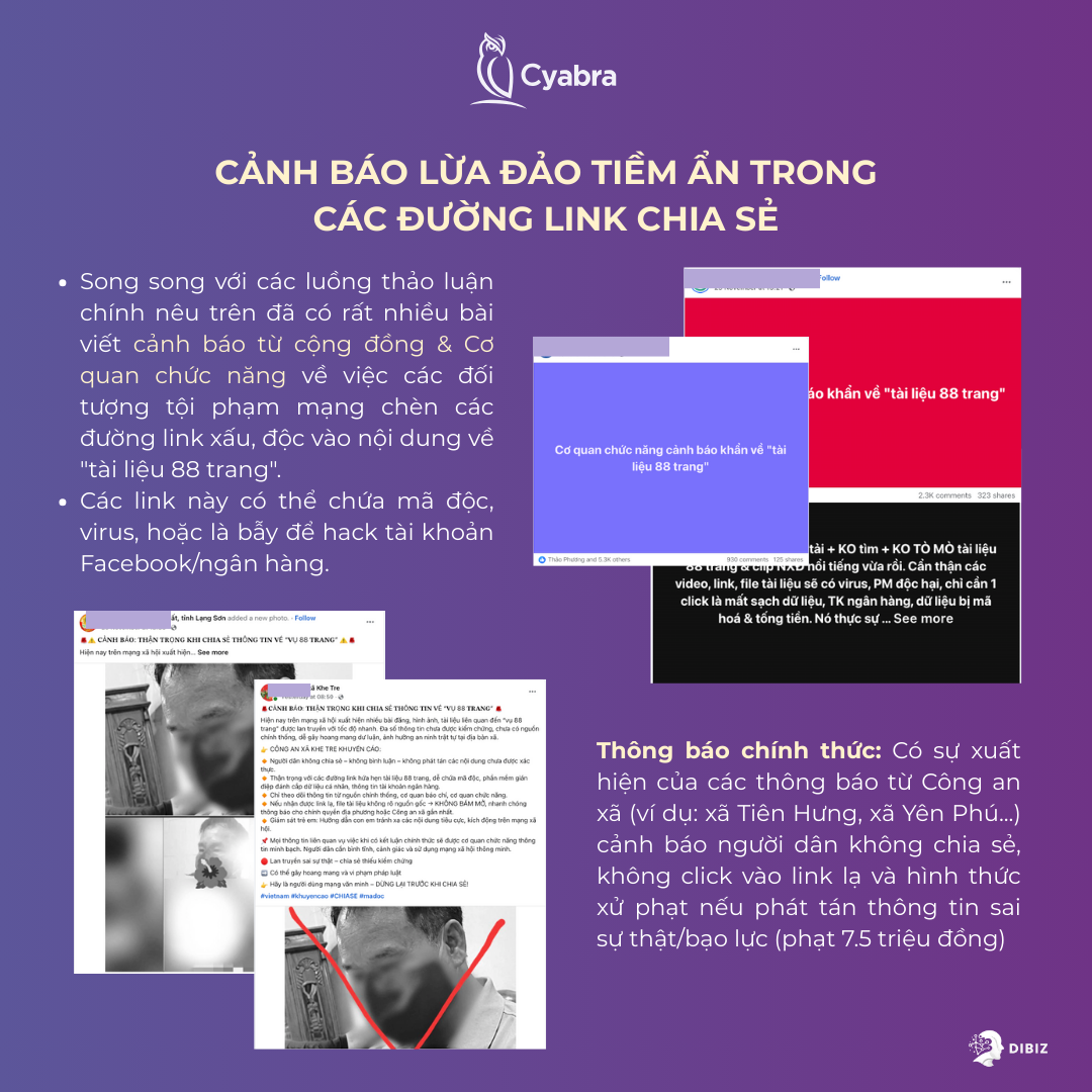 Các cảnh báo từ cộng đồng và cơ quan chức năng về nguy cơ mã độc ẩn trong các đường link chia sẻ.